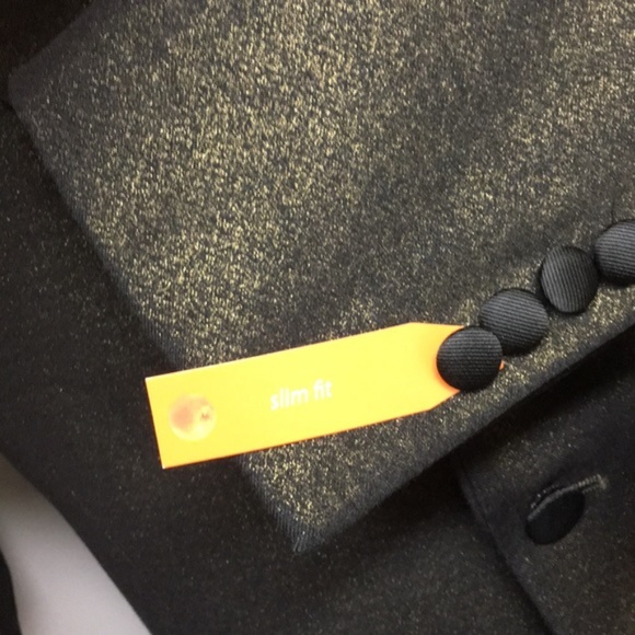 🔥💛⭐️🔥Tallia-Black & Gold 38S Slimfit Blazer - Picture 5 of 9